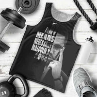 Malcolm X El-Hajj Malik El-Shabazz Men Tank Top By Any Means Necessary - Wonder Print Shop
