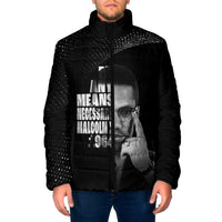 Malcolm X El-Hajj Malik El-Shabazz Padded Jacket By Any Means Necessary - Wonder Print Shop