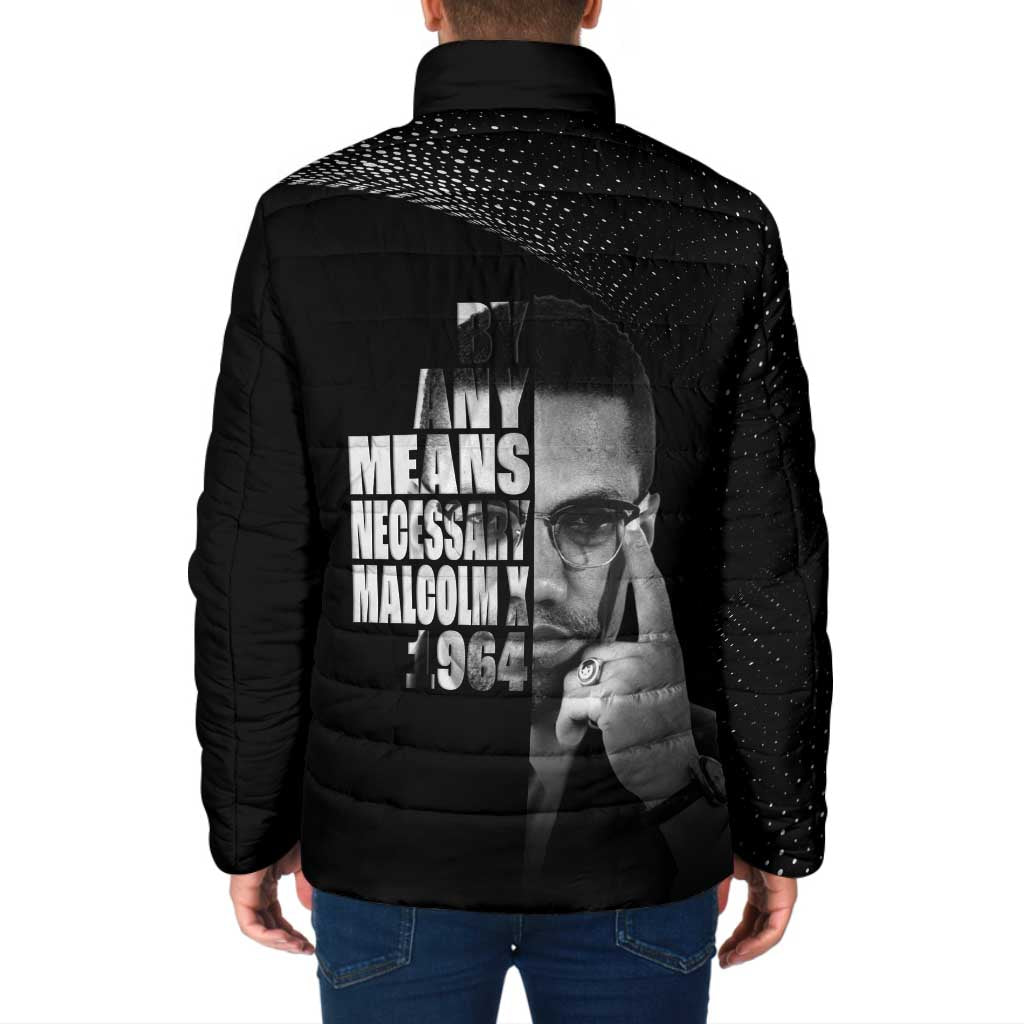 Malcolm X El-Hajj Malik El-Shabazz Padded Jacket By Any Means Necessary - Wonder Print Shop