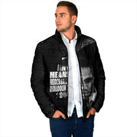 Malcolm X El-Hajj Malik El-Shabazz Padded Jacket By Any Means Necessary - Wonder Print Shop