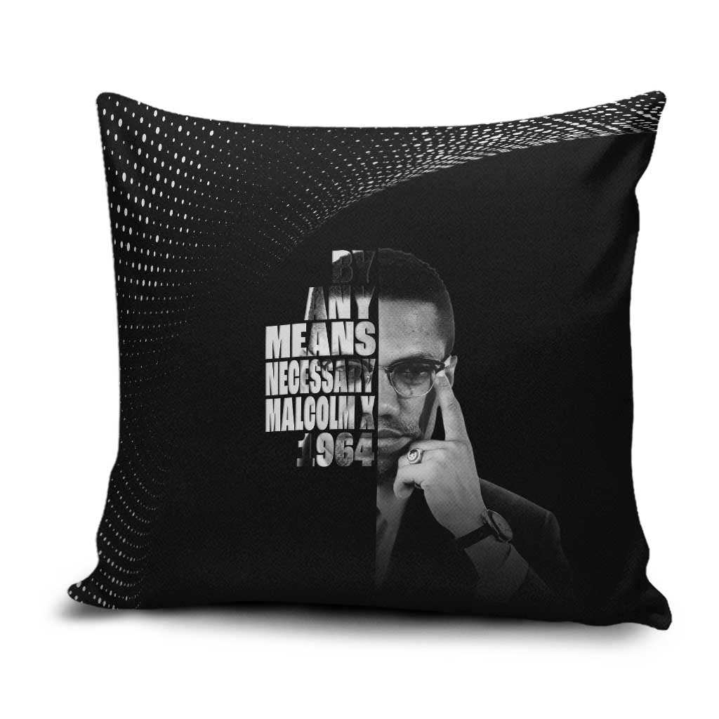 Malcolm X El-Hajj Malik El-Shabazz Pillow Cover By Any Means Necessary - Wonder Print Shop