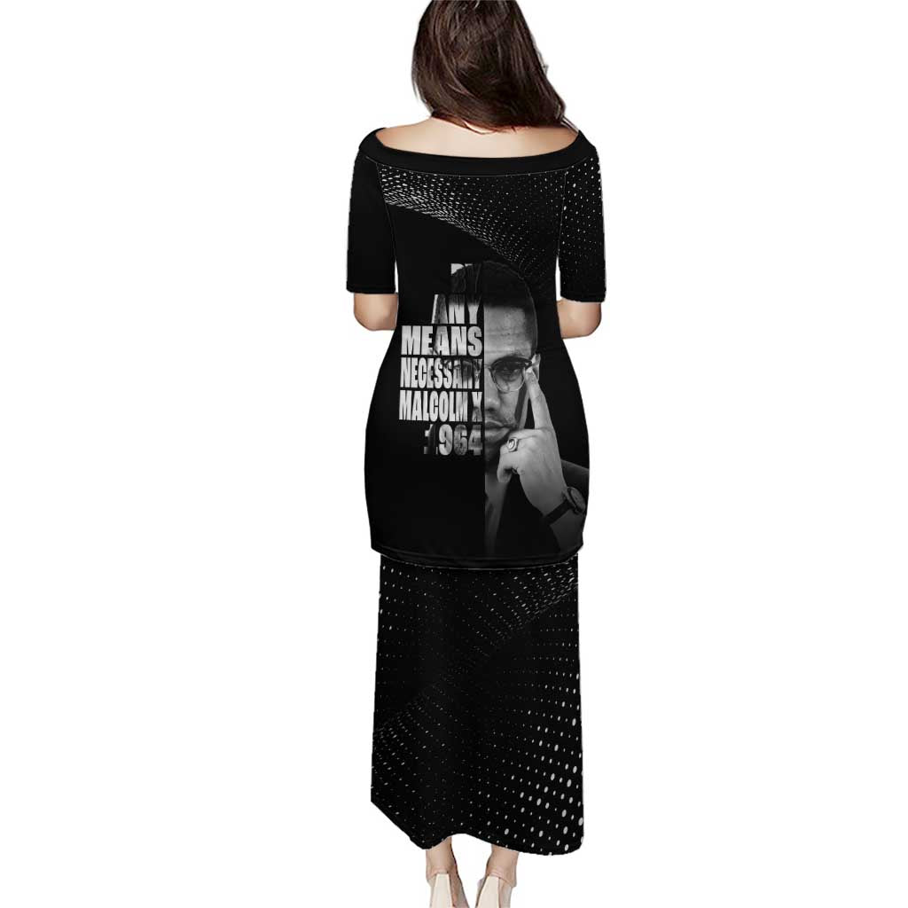 Malcolm X El-Hajj Malik El-Shabazz Puletasi By Any Means Necessary - Wonder Print Shop