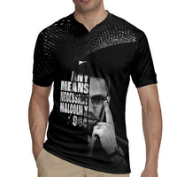 Malcolm X El-Hajj Malik El-Shabazz Rugby Jersey By Any Means Necessary - Wonder Print Shop