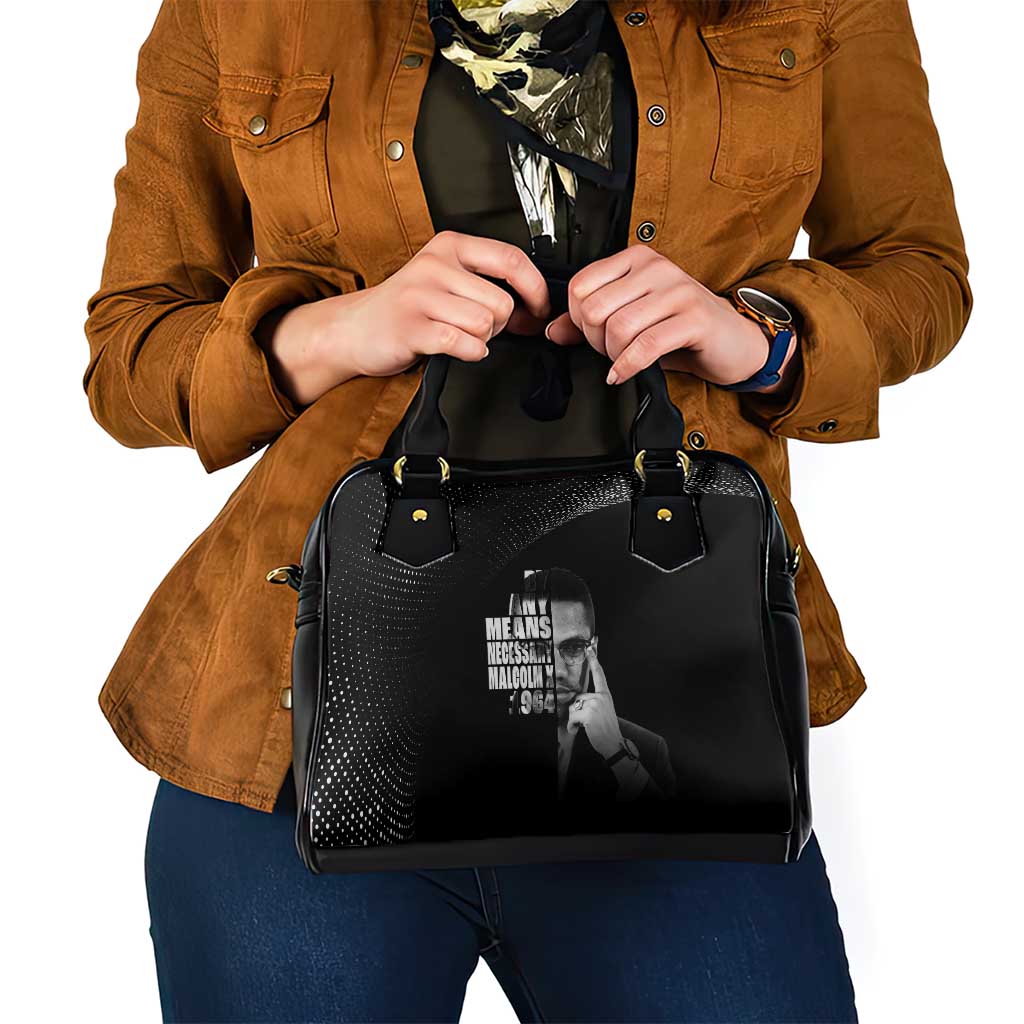 Malcolm X El-Hajj Malik El-Shabazz Shoulder Handbag By Any Means Necessary - Wonder Print Shop