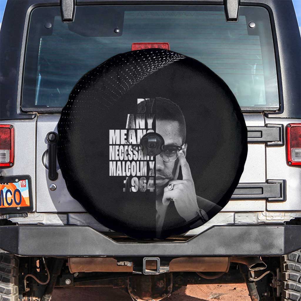 Malcolm X El-Hajj Malik El-Shabazz Spare Tire Cover By Any Means Necessary - Wonder Print Shop