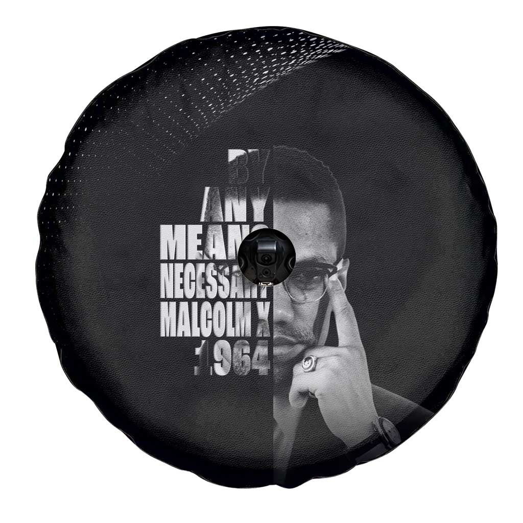 Malcolm X El-Hajj Malik El-Shabazz Spare Tire Cover By Any Means Necessary - Wonder Print Shop