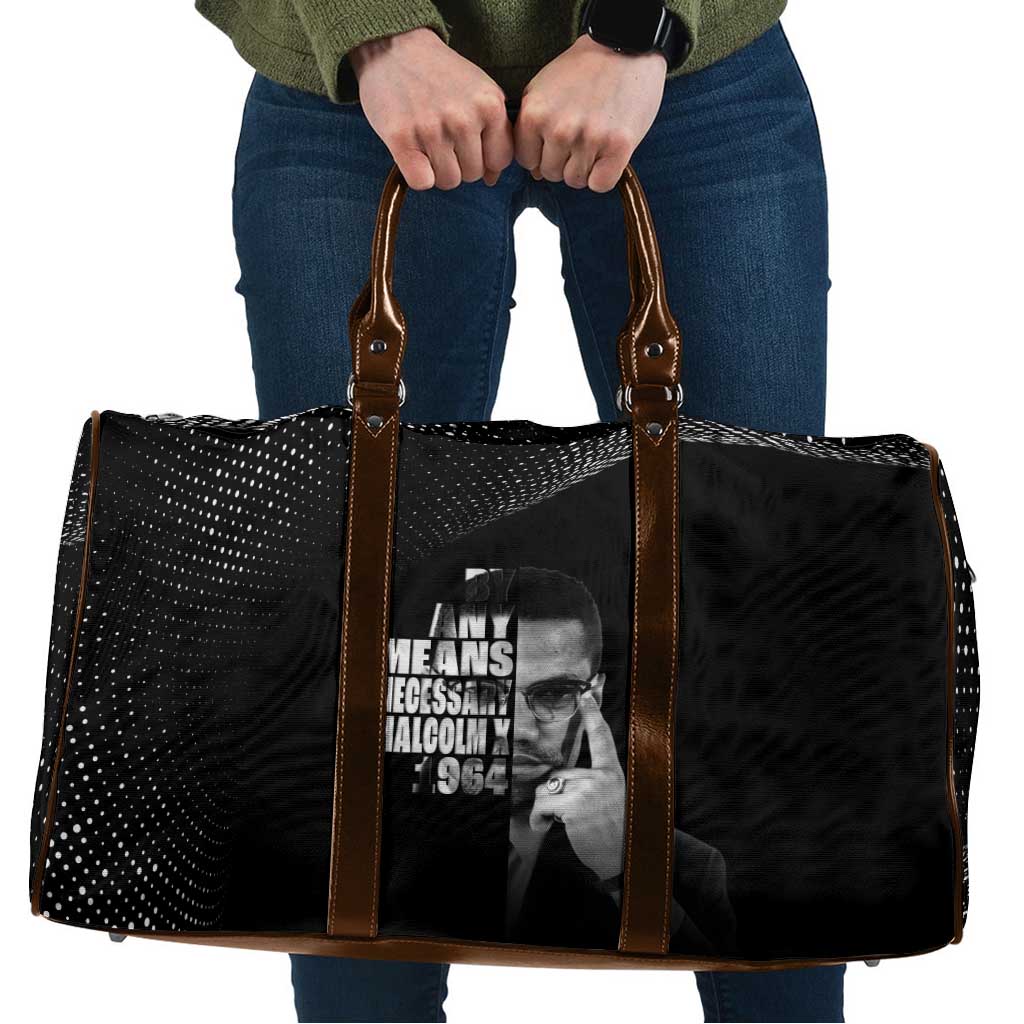 Malcolm X El-Hajj Malik El-Shabazz Travel Bag By Any Means Necessary - Wonder Print Shop