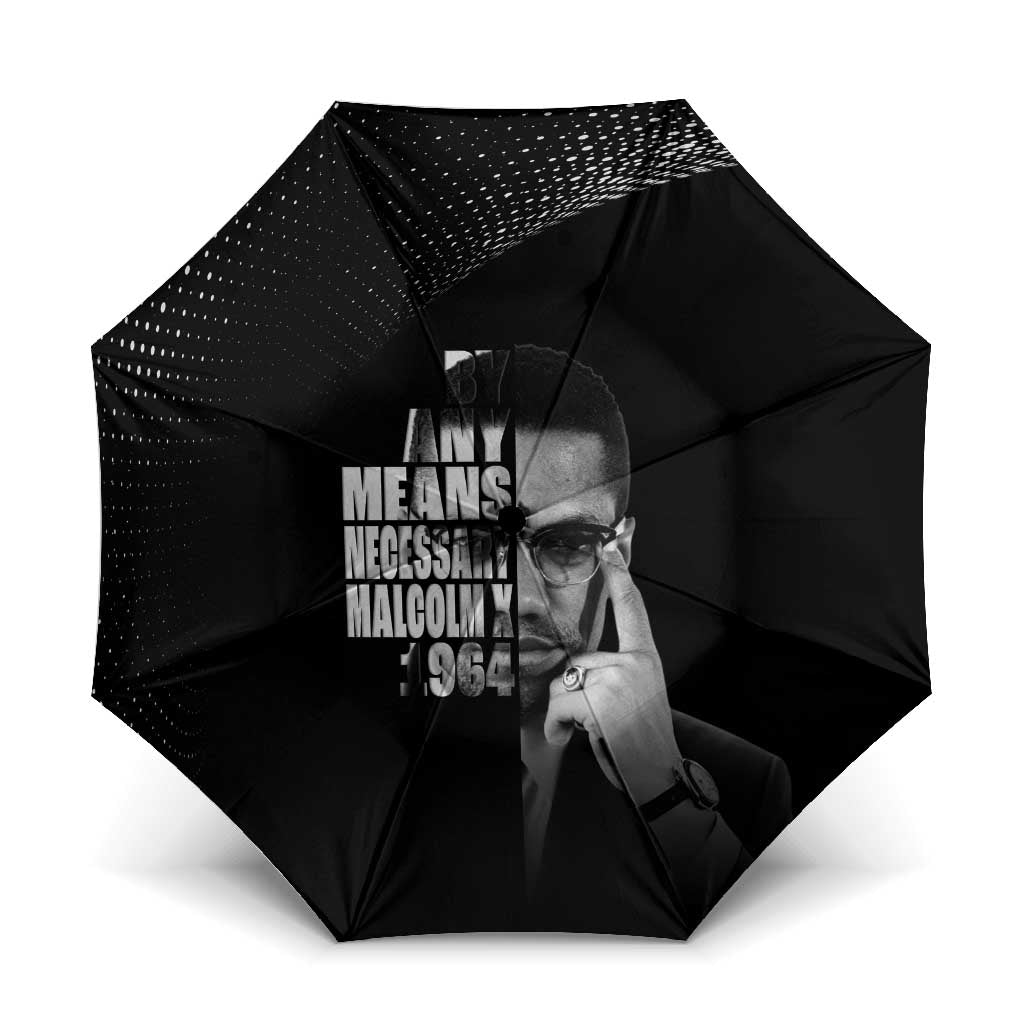 Malcolm X El-Hajj Malik El-Shabazz Umbrella By Any Means Necessary - Wonder Print Shop