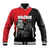 African America Heroes Baseball Jacket Malcolm X Speaks - Wonder Print Shop