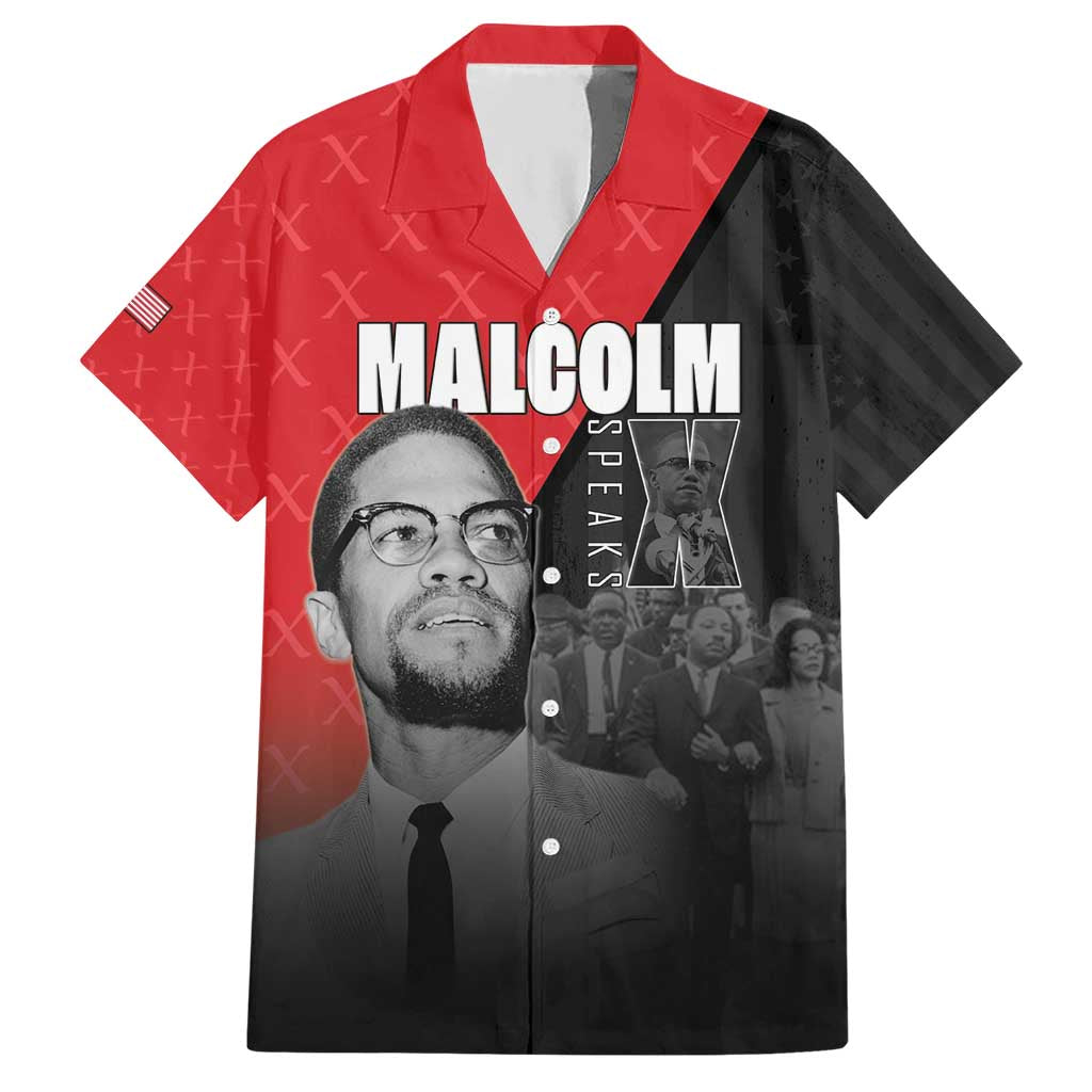 African America Heroes Hawaiian Shirt Malcolm X Speaks - Wonder Print Shop
