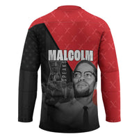 African America Heroes Hockey Jersey Malcolm X Speaks - Wonder Print Shop