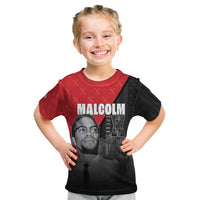 African America Heroes Kid T Shirt Malcolm X Speaks - Wonder Print Shop