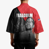 African America Heroes Kimono Malcolm X Speaks - Wonder Print Shop
