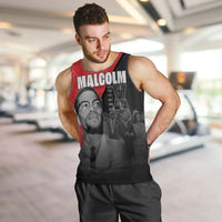 African America Heroes Men Tank Top Malcolm X Speaks - Wonder Print Shop