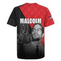 African America Heroes Rugby Jersey Malcolm X Speaks - Wonder Print Shop