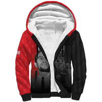 African America Heroes Sherpa Hoodie Malcolm X Speaks - Wonder Print Shop
