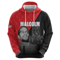 African America Heroes Zip Hoodie Malcolm X Speaks - Wonder Print Shop