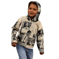 Malcolm X Kid Hoodie Vintage Newspaper Print Style - Wonder Print Shop