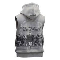 Black Women of World War II Sleeveless Zip Hoodie 6888th Central Postal Directory Battalion