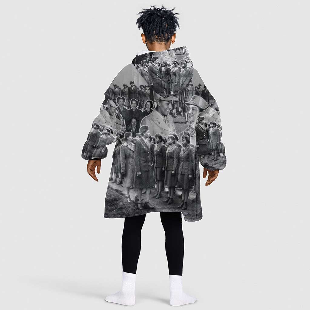 Six Triple Eight Kid Wearable Blanket Hoodie Women of the Womens Army Corps