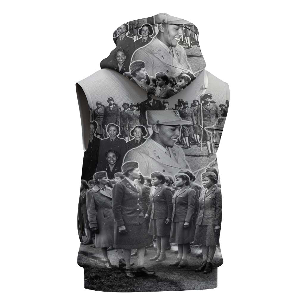 Six Triple Eight Sleeveless Hoodie Women of the Womens Army Corps