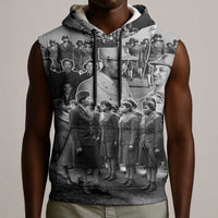 Six Triple Eight Sleeveless Hoodie Women of the Womens Army Corps