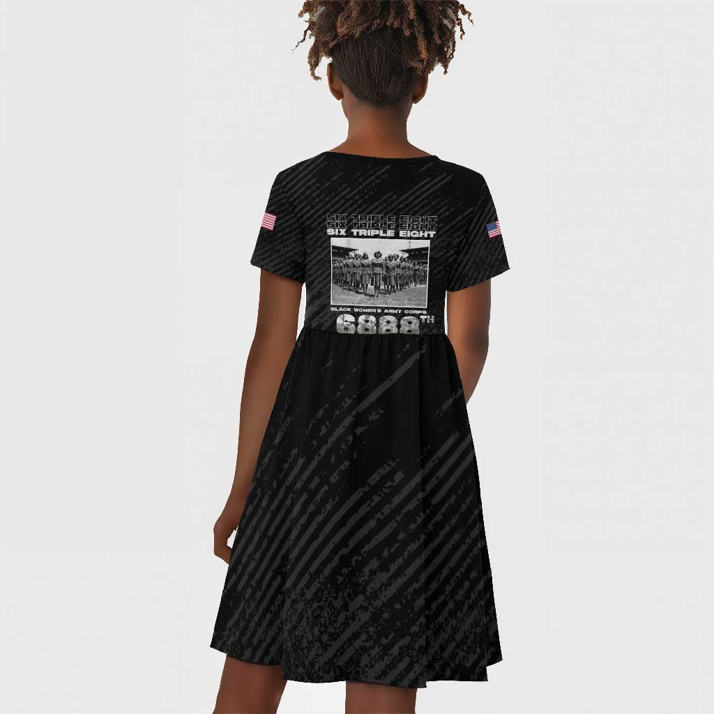 6888th Central Postal Directory Battalion Kid Short Sleeve Dress Six Triple Eight