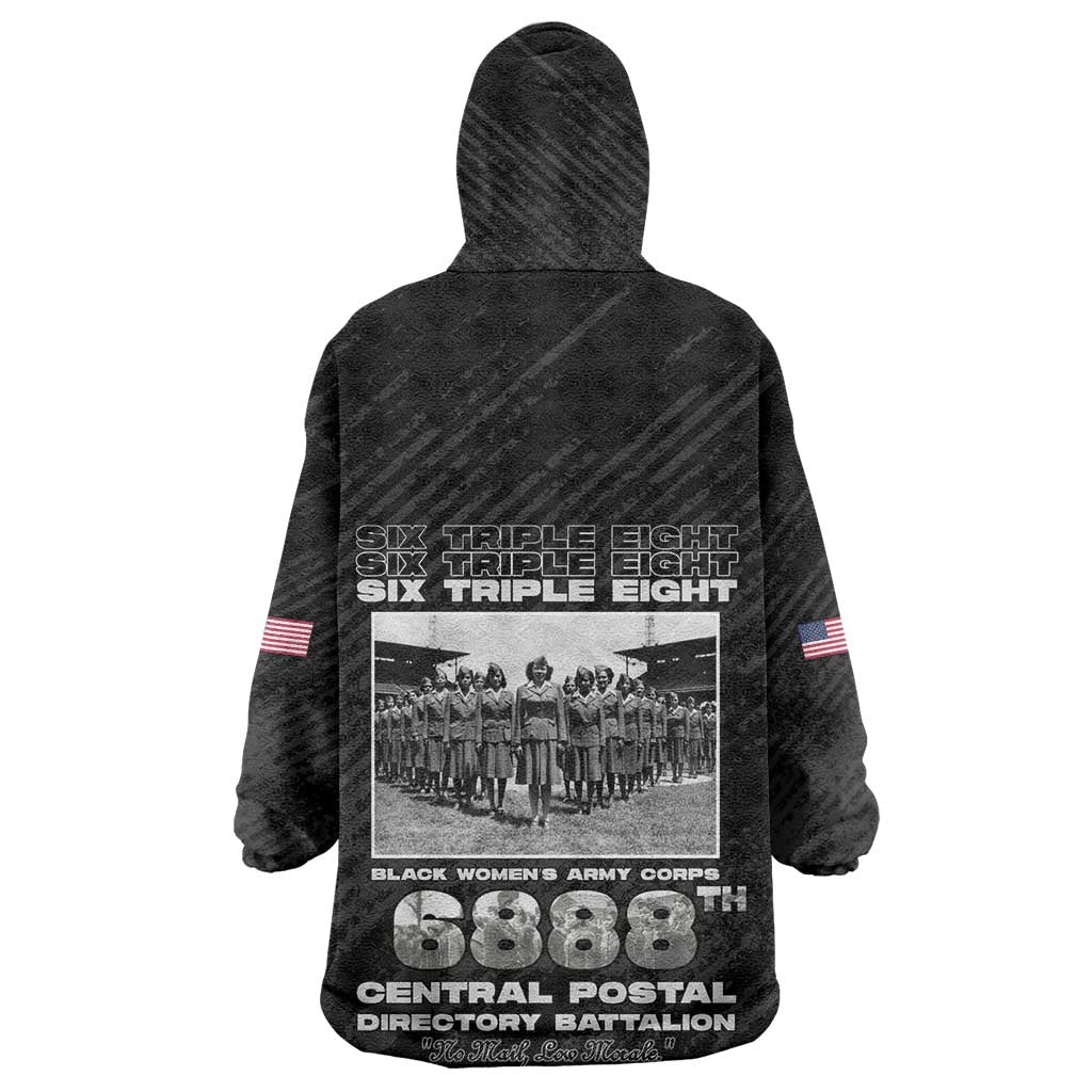 6888th Central Postal Directory Battalion Wearable Blanket Hoodie Six Triple Eight