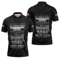 6888th Central Postal Directory Battalion Zipper Polo Shirt Six Triple Eight