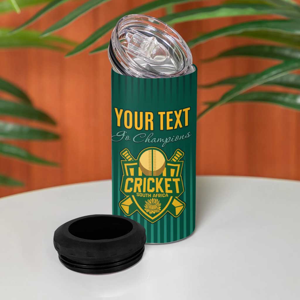 Custom South Africa Cricket 4 in 1 Can Cooler Tumbler Road To Champions