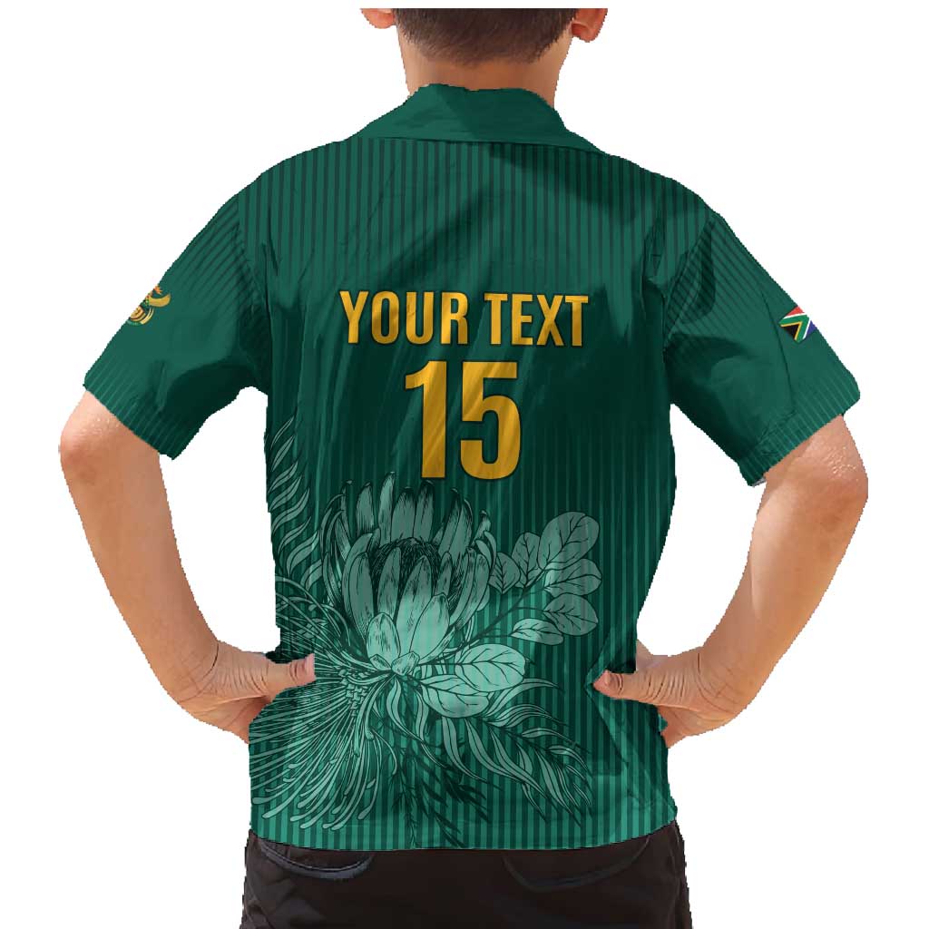 Custom South Africa Cricket Family Matching Mermaid Dress and Hawaiian Shirt Road To Champions