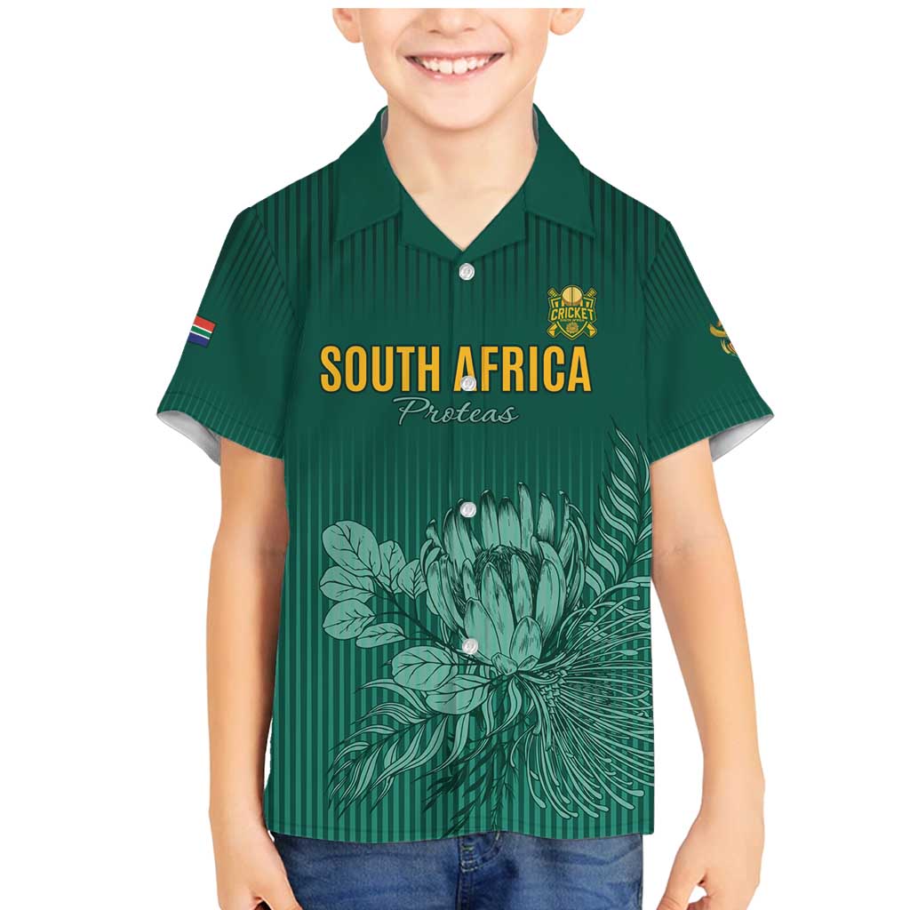 Custom South Africa Cricket Family Matching Mermaid Dress and Hawaiian Shirt Road To Champions