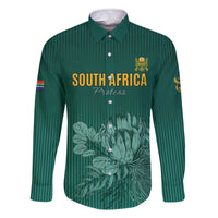Custom South Africa Cricket Family Matching Off The Shoulder Long Sleeve Dress and Hawaiian Shirt Road To Champions
