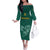 Custom South Africa Cricket Family Matching Off The Shoulder Long Sleeve Dress and Hawaiian Shirt Road To Champions