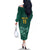 Custom South Africa Cricket Family Matching Off The Shoulder Long Sleeve Dress and Hawaiian Shirt Road To Champions