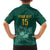 Custom South Africa Cricket Family Matching Off Shoulder Maxi Dress and Hawaiian Shirt Road To Champions