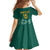 Custom South Africa Cricket Family Matching Off Shoulder Maxi Dress and Hawaiian Shirt Road To Champions
