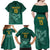 Custom South Africa Cricket Family Matching Off Shoulder Maxi Dress and Hawaiian Shirt Road To Champions