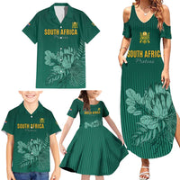 Custom South Africa Cricket Family Matching Summer Maxi Dress and Hawaiian Shirt Road To Champions