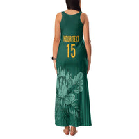 Custom South Africa Cricket Family Matching Tank Maxi Dress and Hawaiian Shirt Road To Champions