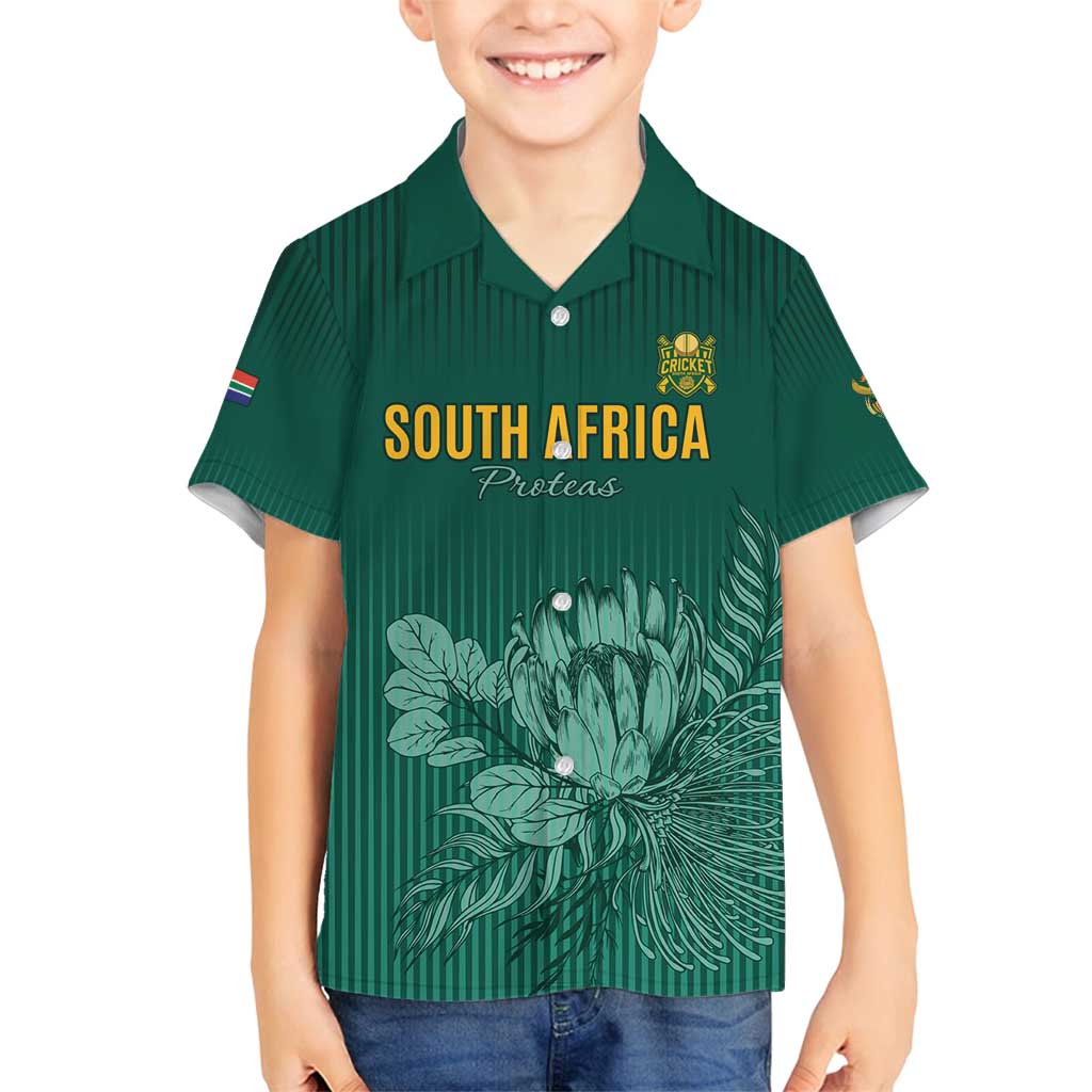 Custom South Africa Cricket Family Matching Tank Maxi Dress and Hawaiian Shirt Road To Champions