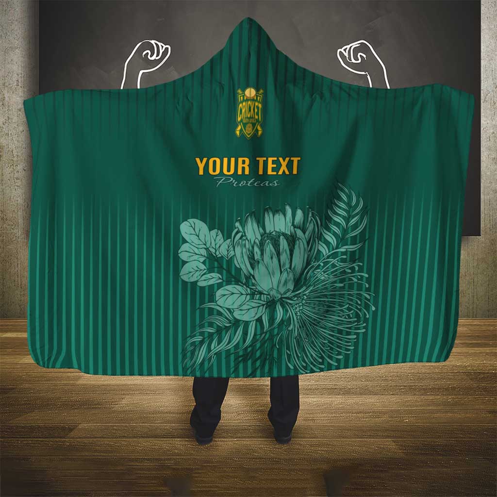 Custom South Africa Cricket Hooded Blanket Road To Champions