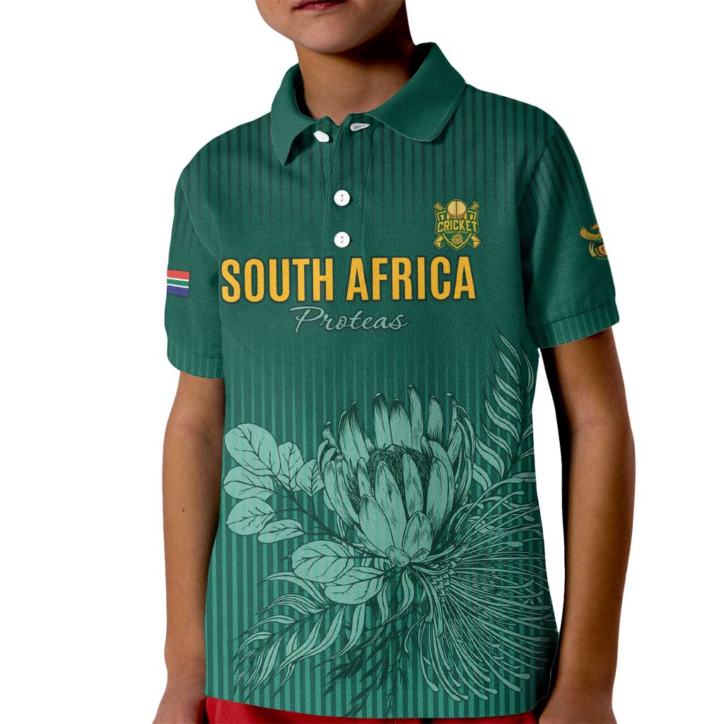 Custom South Africa Cricket Kid Polo Shirt Road To Champions