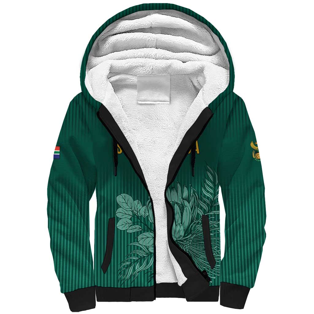 Custom South Africa Cricket Sherpa Hoodie Road To Champions
