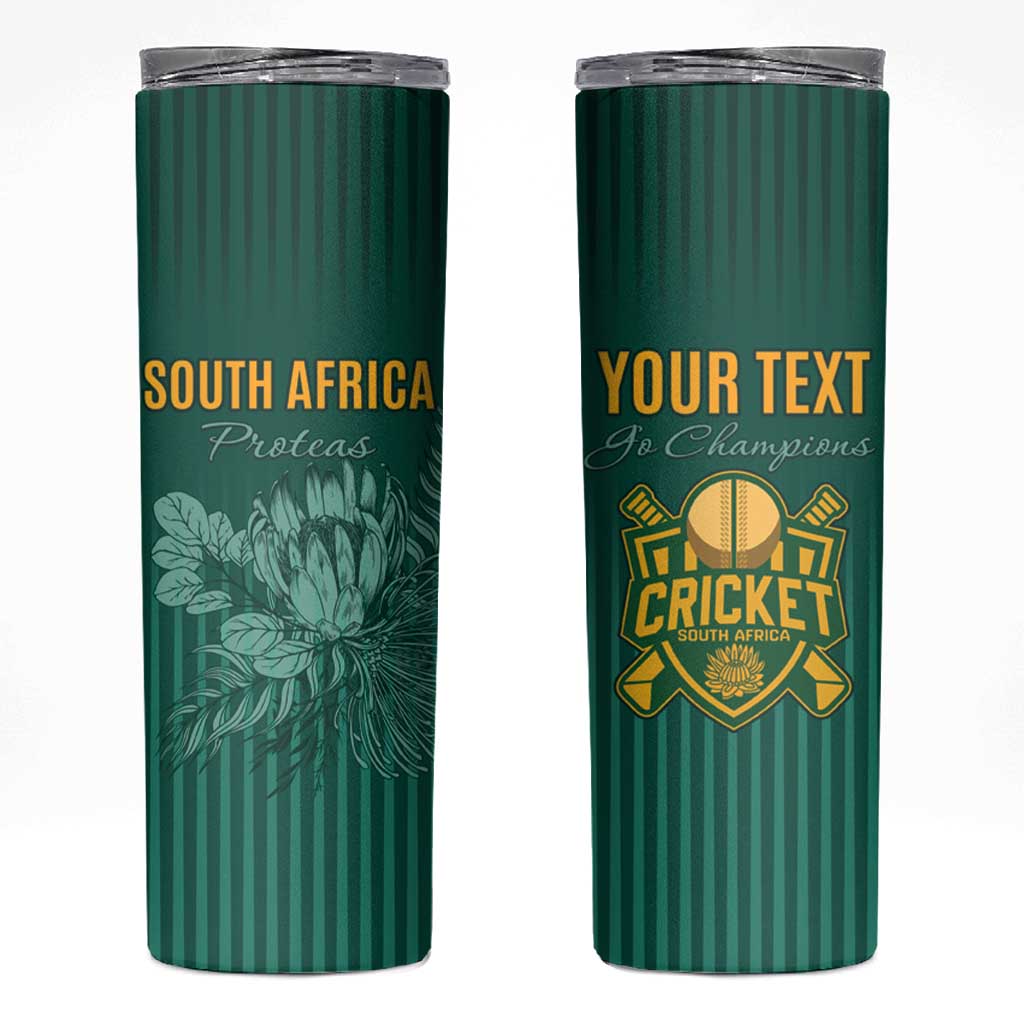Custom South Africa Cricket Skinny Tumbler Road To Champions