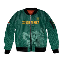 Custom South Africa Cricket Sleeve Zip Bomber Jacket Road To Champions
