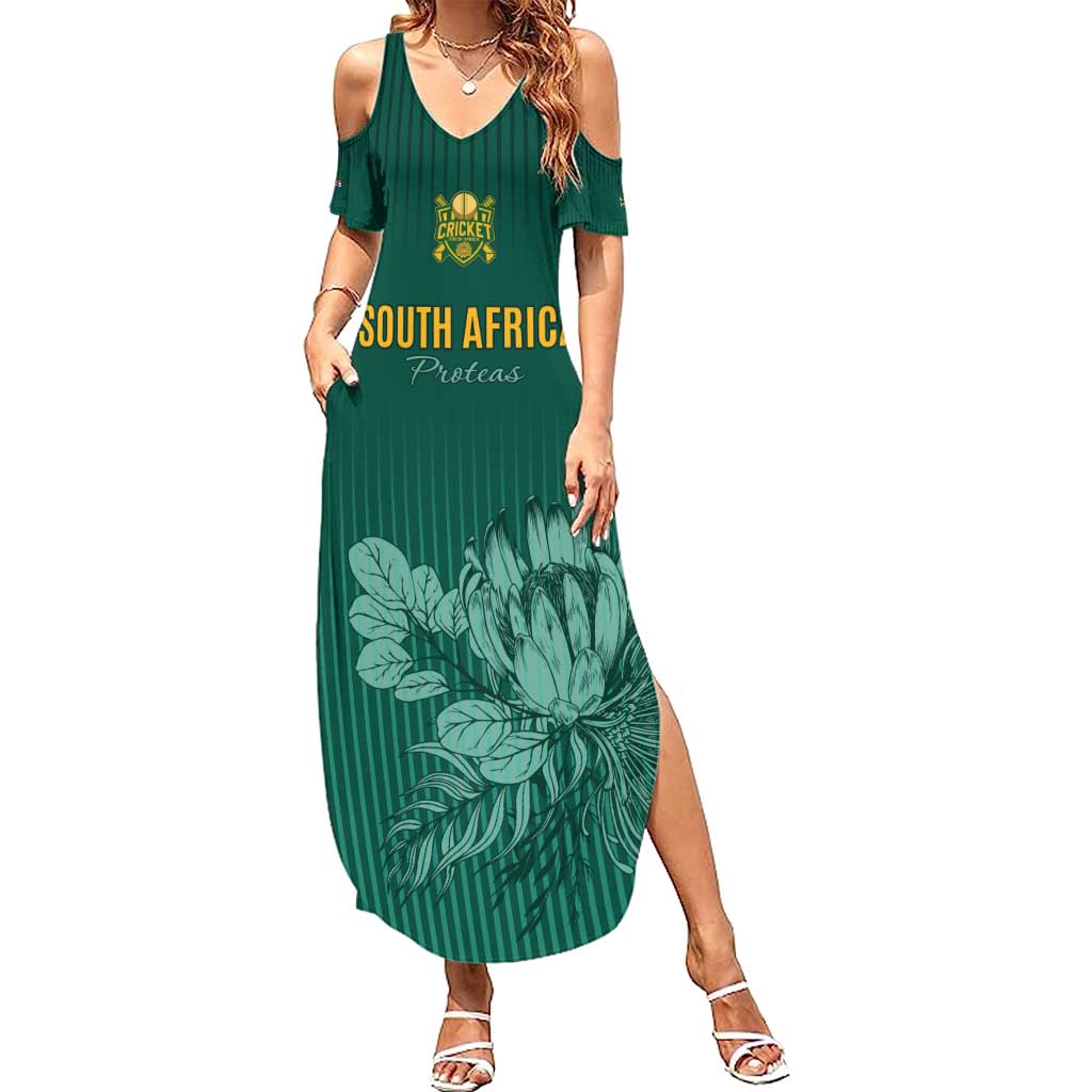 Custom South Africa Cricket Summer Maxi Dress Road To Champions