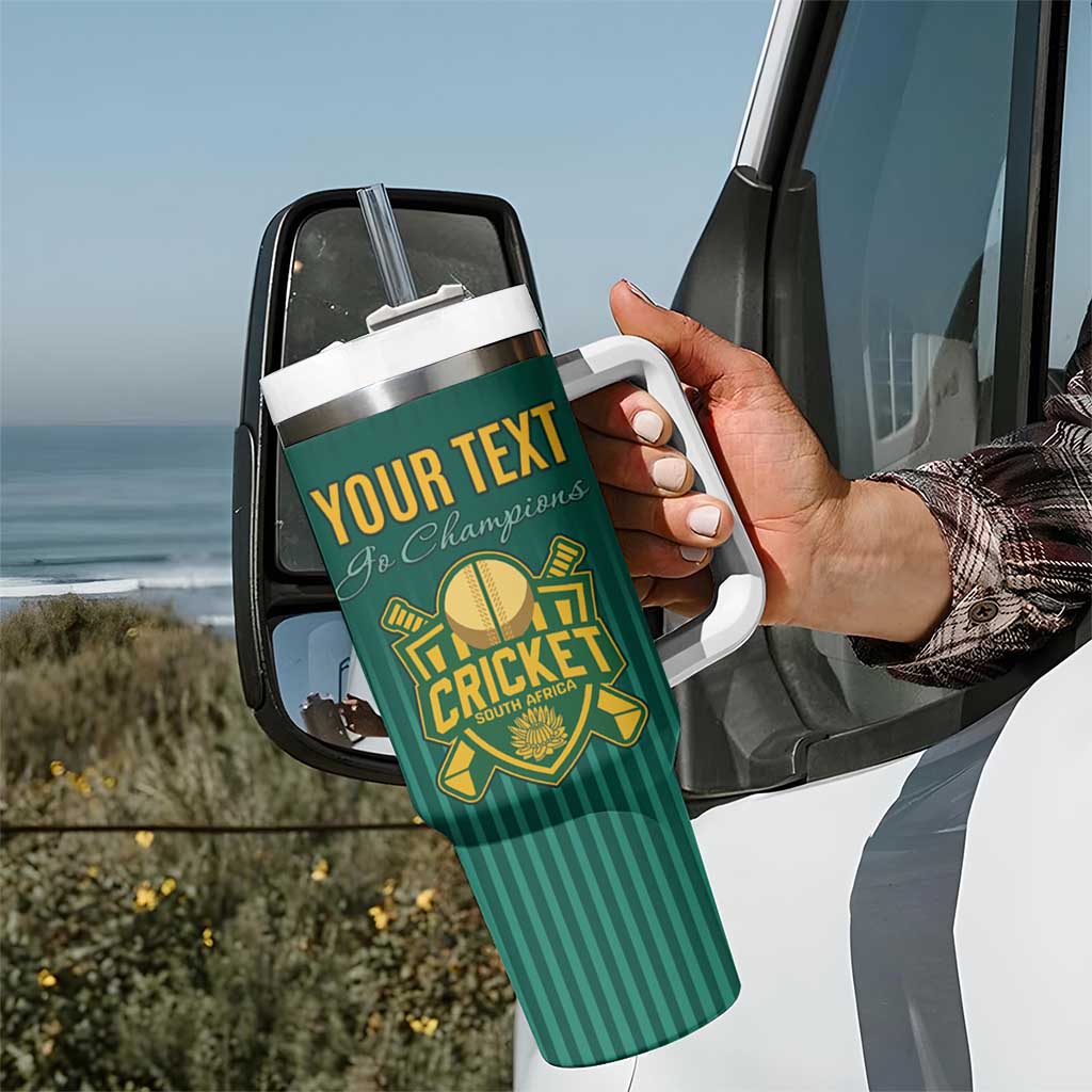 Custom South Africa Cricket Tumbler With Handle Road To Champions