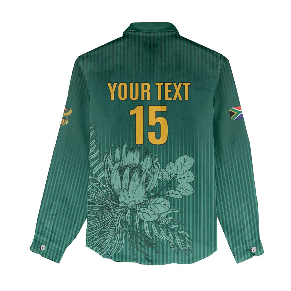 Custom South Africa Cricket Women Casual Shirt Road To Champions