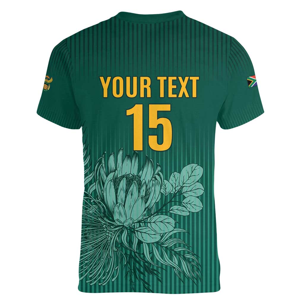 Custom South Africa Cricket Women V-Neck T-Shirt Road To Champions